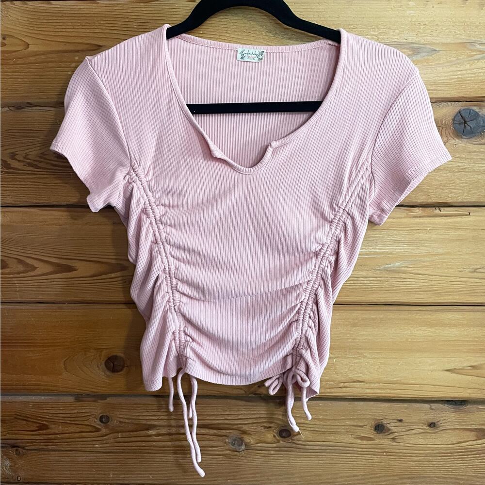 Free People Top Notch tee Pink Medium